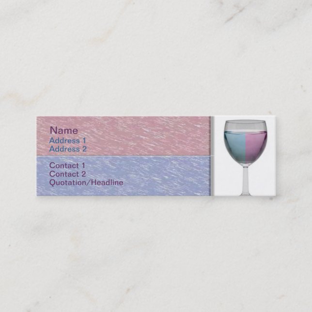 Wine Glass Business Card (Front)