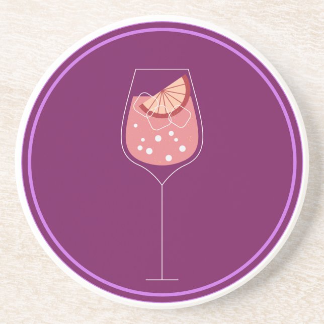 Wine Glass Coaster (Front)