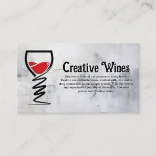 Wine Glass Creative Illustrative Logo Business Card