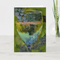 Wine Glass Grapes and Leaves Thank You!
