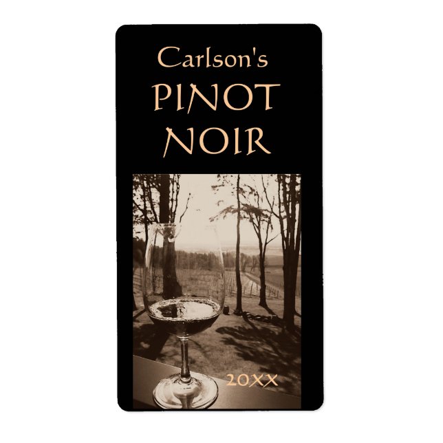 Wine Glass Homemade Wine Labels (Front)