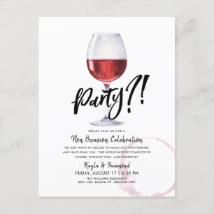 Wine Glass Humour   Special Occassion Celebration  Postcard