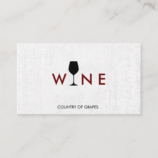 Wine Glass Logo Business Card (Front)