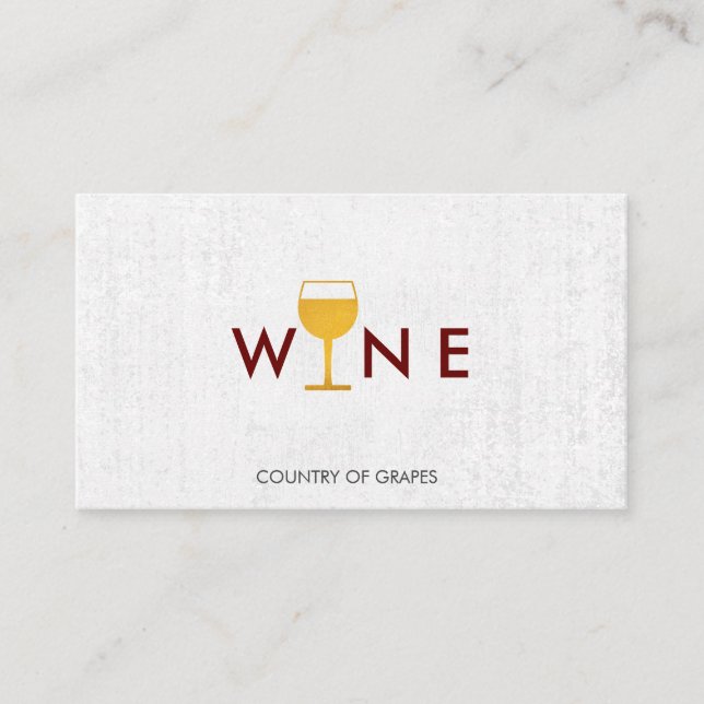 Wine Glass Logo Business Card (Front)
