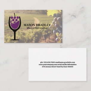 Wine Glass Logo   Vineyard Business Card