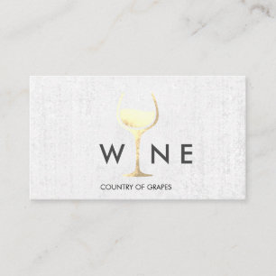 Wine Glass Logo Vineyard Business Card