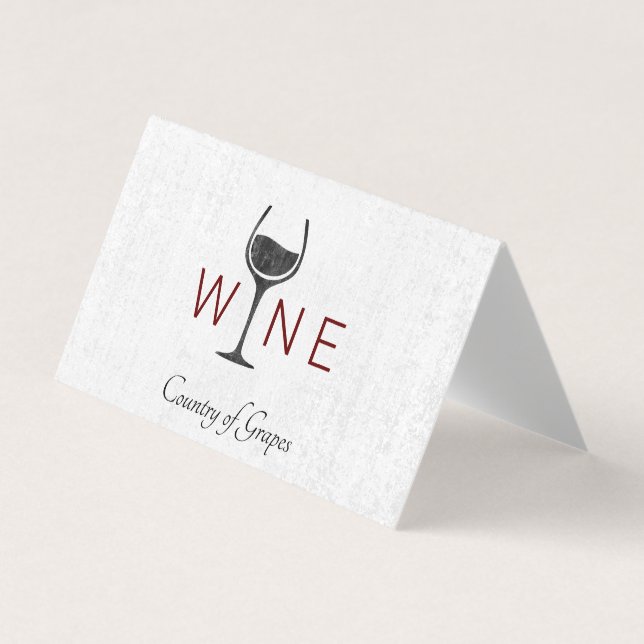 Wine Glass Logo | WINE Business Card (Front)