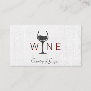 Wine Glass Logo WINE Business Card