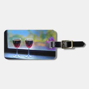 Wine Glass Luggage Tag