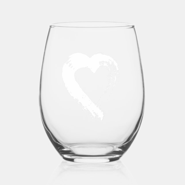 Wine Glass Moon Heart  (Front)