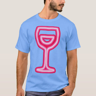 Wine Glass Nyon Illustration T-Shirt