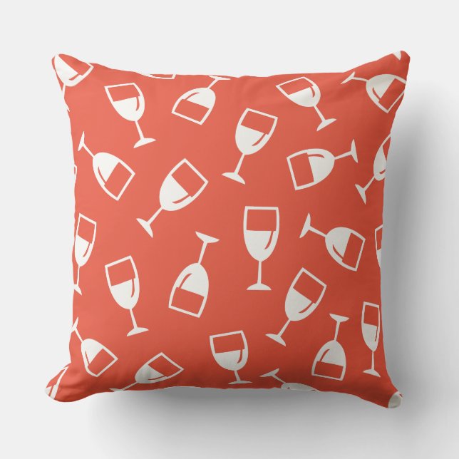 WINE GLASS PATTERN CUSHION (Front)