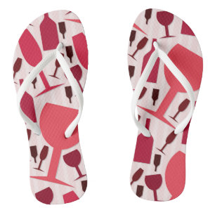 Wine glass pattern jandals