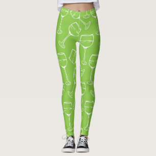 WINE GLASS PATTERN Leggings