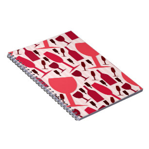 Wine glass pattern notebook