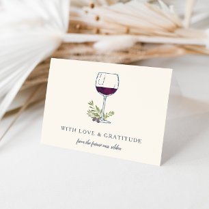 Wine Glass Personalised Thank You Card