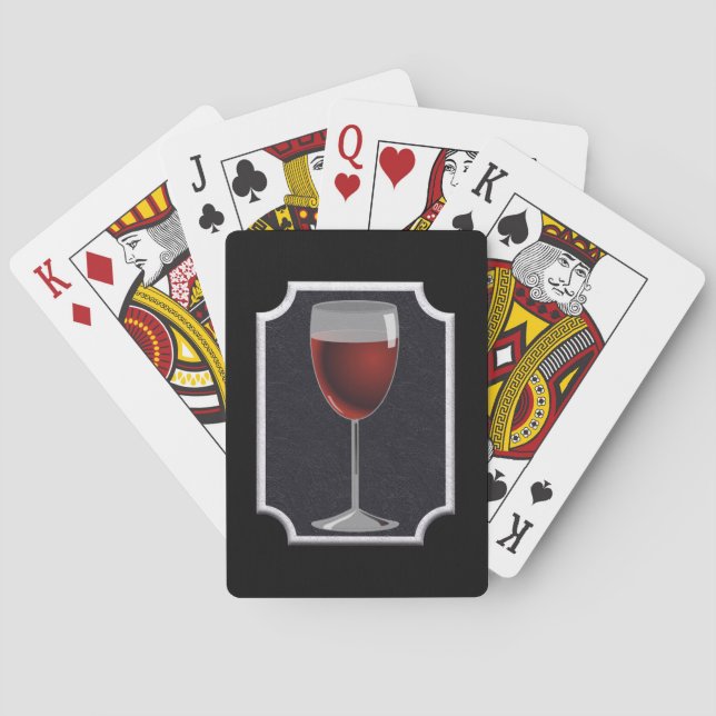 Wine glass - playing cards' cards (Back)