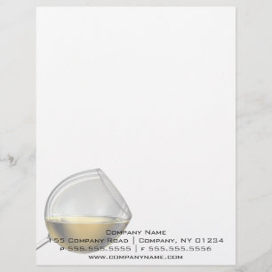 Wine Glass Professional Stationery Customized Letterhead