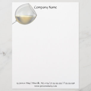 Wine Glass Professional Stationery Letterhead Template