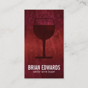 Wine Glass / Red Full (Artistic Red) Business Card