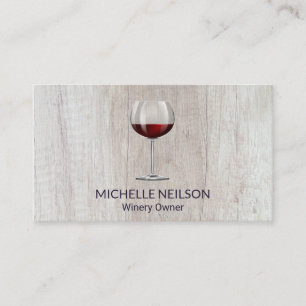 Wine Glass   Red Wine Business Card
