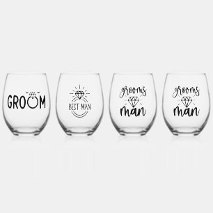 Wine Glass Set – Groom & Groomsmen Edition
