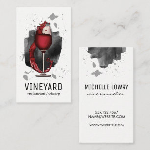 Wine Glass Splash Logo Expressive Business Card