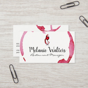 Wine Glass Splash Winery Business Card