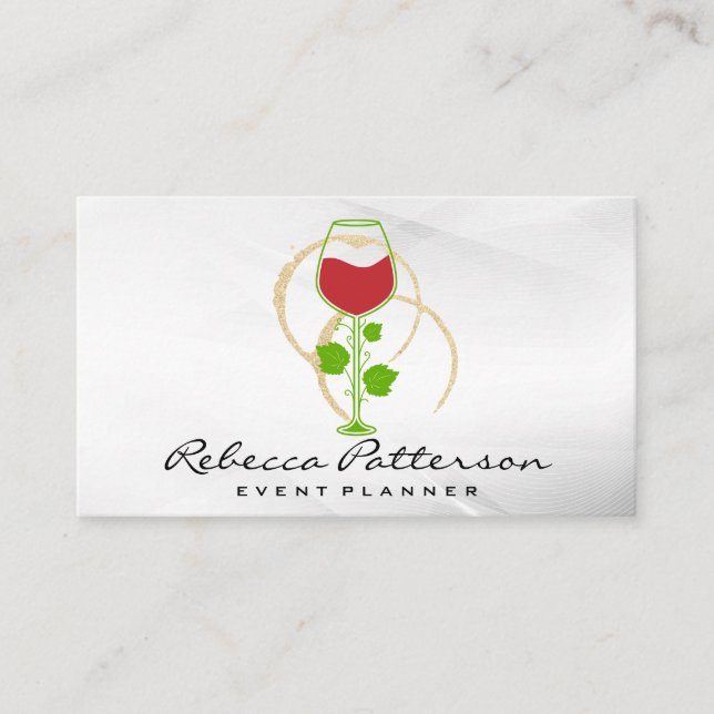 Wine Glass | Stains Business Card (Front)