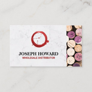 Wine Glass Stains   Opened Corks Business Card