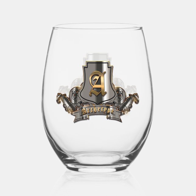 Wine Glass, Stemless (16 oz.) Glass (Front)