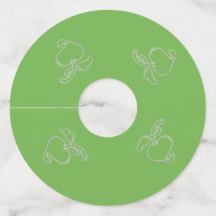 Wine Glass Tag - Heart Shaped Leaves