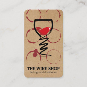 Wine Glass Vineyard Restaurant Business Card