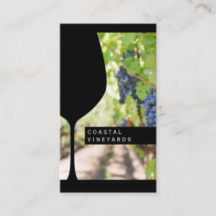 Wine Glass Vineyard Sommelier Tasting Business Card