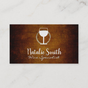 Wine Glass Vintage Background Business Card