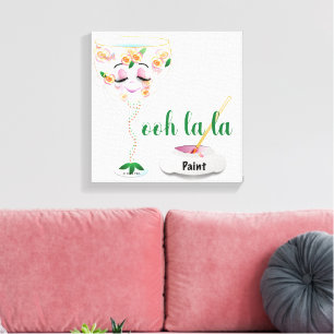 Wine Glass with Personality Canvas Print
