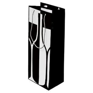 Wine Glasses Bottle Design Gift Bag