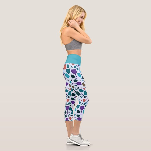 Wine Glasses! Capri Leggings (Right)