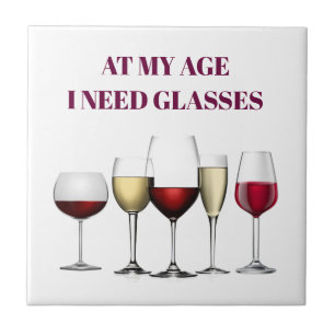 Wine glasses expression tile