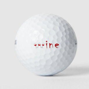 Wine glasses golf balls