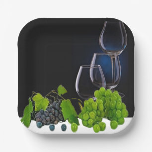 Wine Glasses Paper Plate