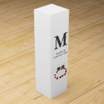 Wine Glasses & Petals Monogram Script Gift Box<br><div class="desc">When you buy a wine gift box you’re giving more than just the wine itself; you’re providing an experience — the memories, the flavors, the buzz — of drinking that wine, and also the joy that comes along with doing so. It's not a surprise unless it comes out of a...</div>