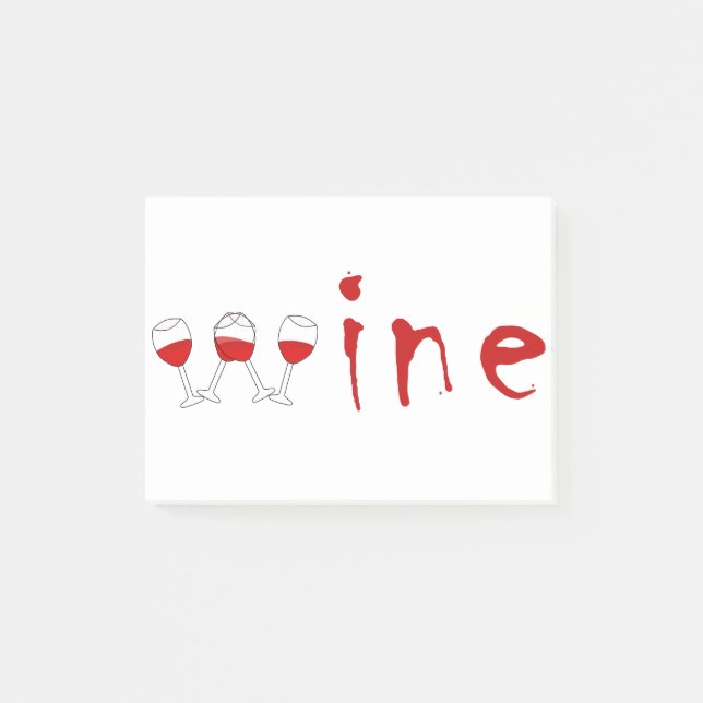 Wine glasses post-it notes (Front)