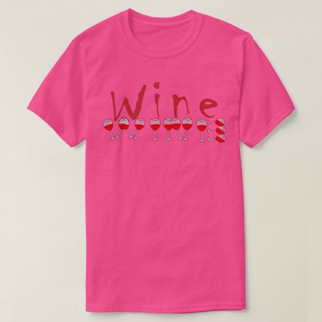 Wine Glasses T-Shirt (Design Front)