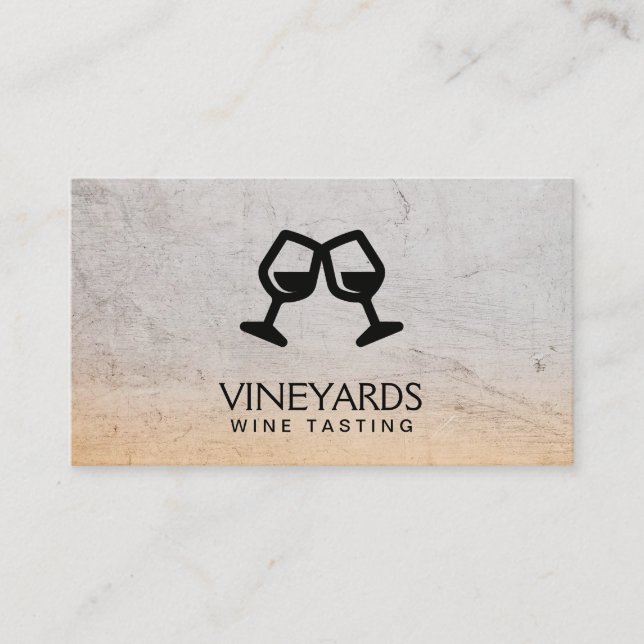 Wine Glasses Toast Business Card (Front)