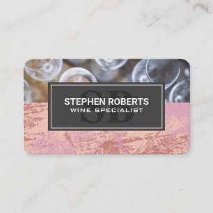 Wine Glasses Top View Artistic Stylish Appointment Card