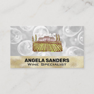 Wine Glasses Winery Business Card