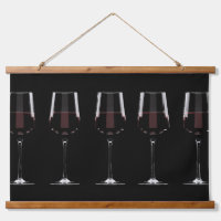 Wine glasses with red wine on black