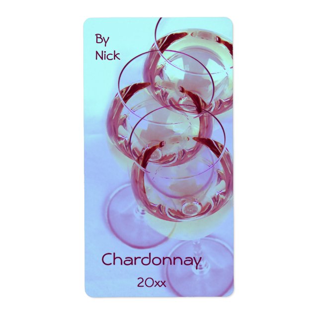Wine glasses with wine ready for celebration (Front)