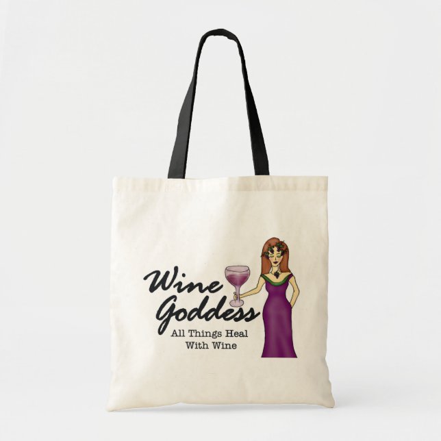 Wine Goddess Shopping Bag (Front)